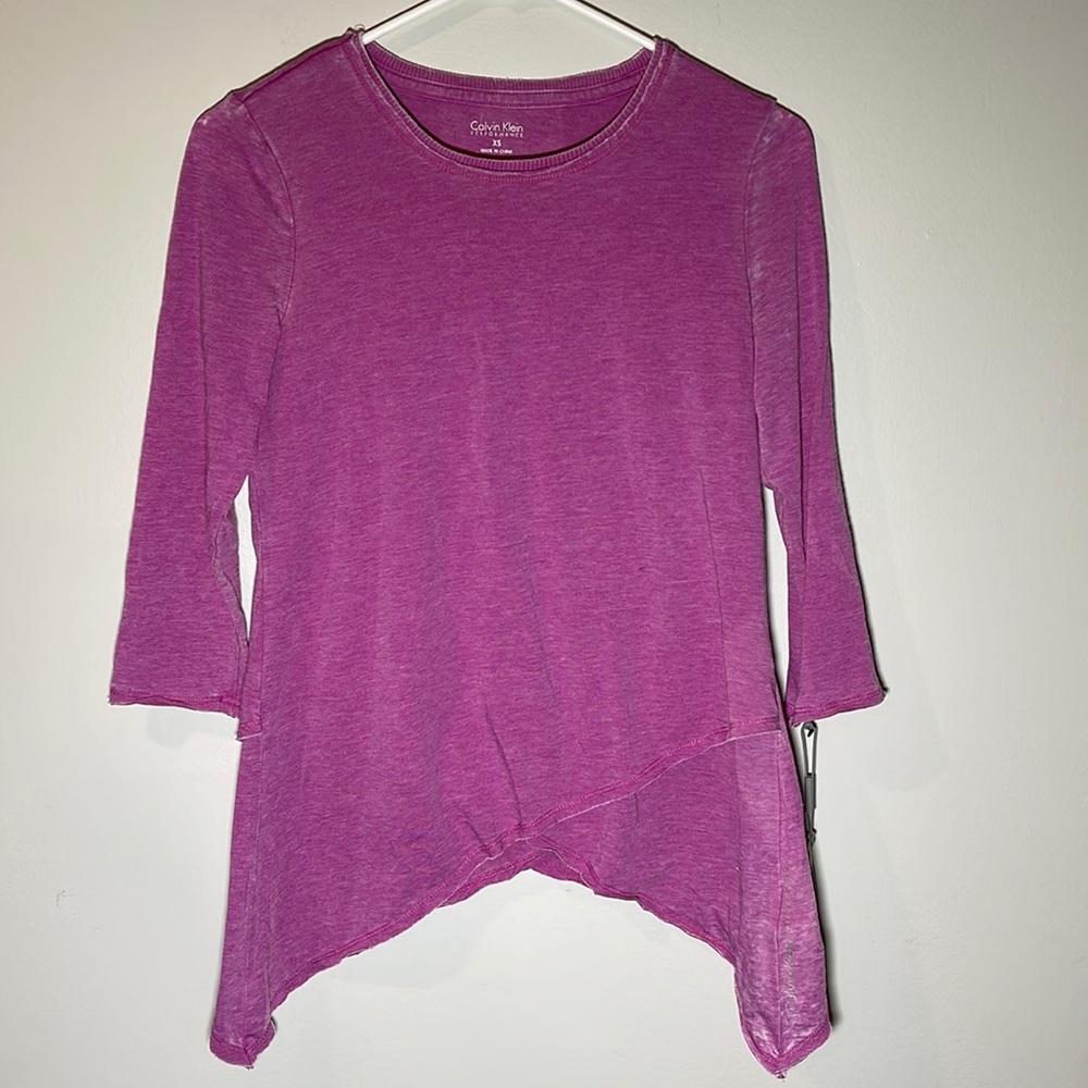 Calvin Klein Performance Purple Long Sleeve Shirt sz XS